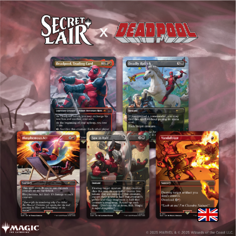 Secret Lair x Marvel's Deadpool Non-Foil Edition - OnlyFoils Secret Lair x Marvel's Deadpool Non-Foil Edition - OnlyFoils