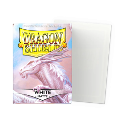 100 Sleeves Blanc Mate Format Standard - Dragon Shield | OnlyFoils.fr