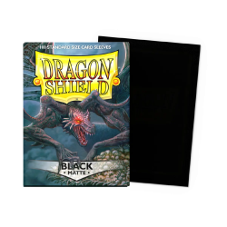 100 Sleeves Noir Mate Format Standard - Dragon Shield | OnlyFoils.fr