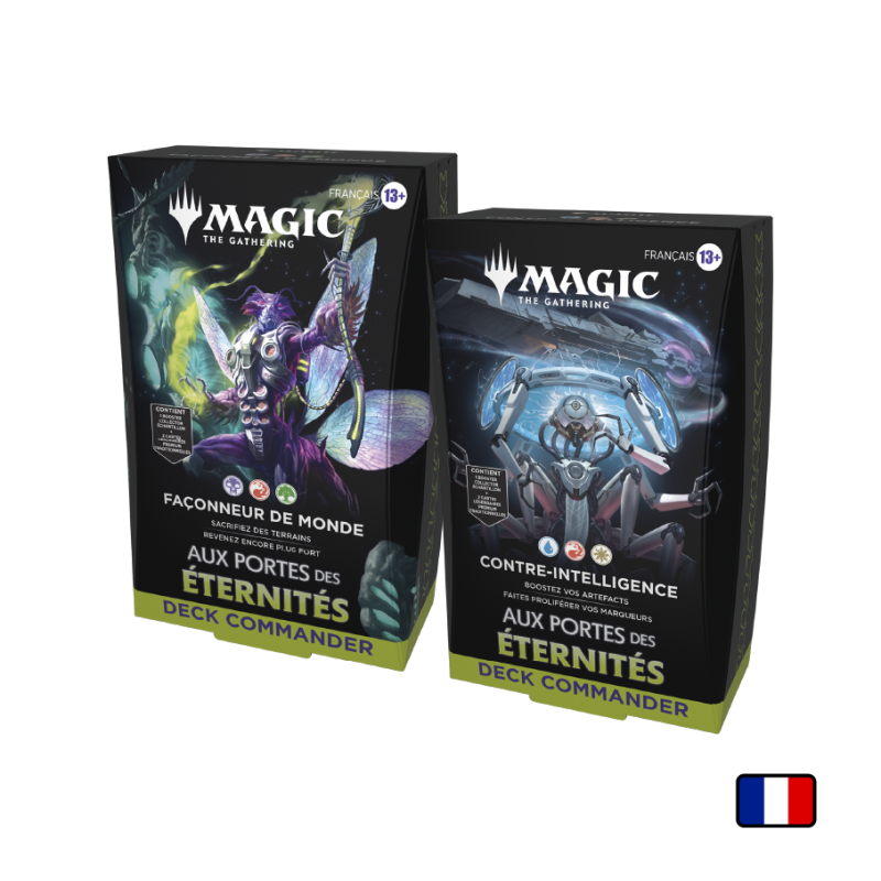 Lot de 2 Decks Commander Aux portes des Éternités - Magic the Gathering FR | OnlyFoils.fr Lot de 2 Decks Commander Aux portes des Éternités - Magic the Gathering FR | OnlyFoils.fr