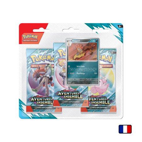 Tripack Baggaïd - Pokémon EV09 Aventures Ensemble 3 Boosters  | OnlyFoils.fr
