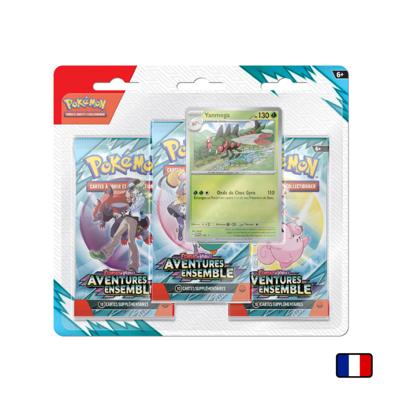 Tripack Yanmega - Pokémon EV09 Aventures Ensemble 3 Boosters | OnlyFoils.fr Tripack Yanmega - Pokémon EV09 Aventures Ensemble 3 Boosters | OnlyFoils.fr