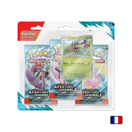 Tripack Yanmega - Pokémon EV09 Aventures Ensemble 3 Boosters  | OnlyFoils.fr
