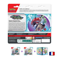 Bundle 2 Tripack + Portfolio A4 SV09 Aventures Ensemble - Pokémon | OnlyFoils.fr
