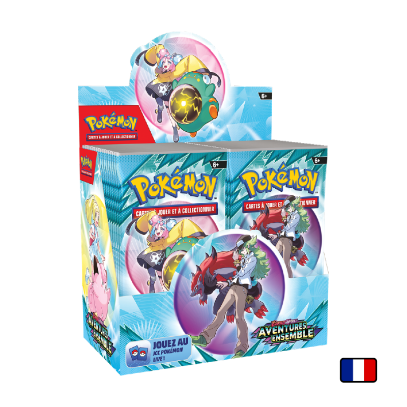 Display 36 Boosters Pokémon EV09 Aventures Ensemble - FR | OnlyFoils.fr Display 36 Boosters Pokémon EV09 Aventures Ensemble - FR | OnlyFoils.fr