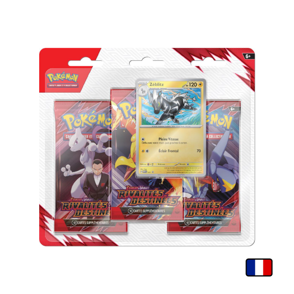 Tripack Zéblitz - Pokémon EV10 Rivalités Destinées - Pokémon - FR | OnlyFoils.fr Tripack Zéblitz - Pokémon EV10 Rivalités Destinées - Pokémon - FR | OnlyFoils.fr