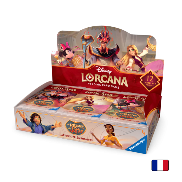 Disney Lorcana : Boite de 24 Boosters de Jeu - Le Règne de Jafar - chapitre 8 -FR - OnlyFoils Disney Lorcana : Boite de 24 Boosters de Jeu - Le Règne de Jafar - chapitre 8 -FR - OnlyFoils